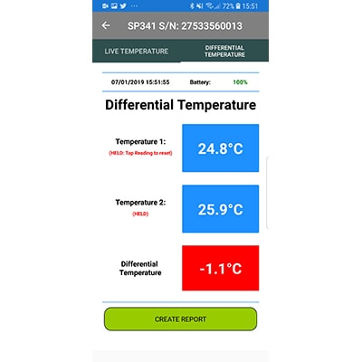 SP341 Sub-mini K type Thermometer Smart Probe